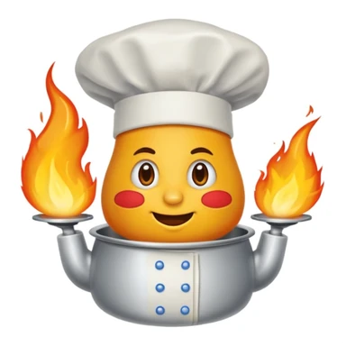 goute enflammée en chef de cuisine sticker