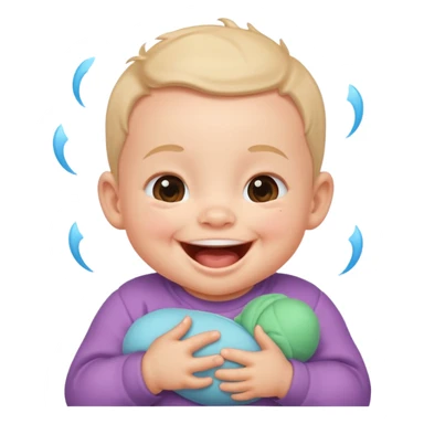 A baby laughing joyfully sticker