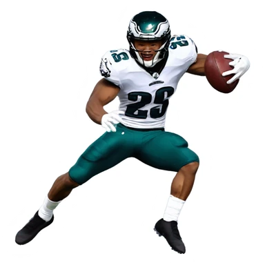 Philadelphia Eagles Saquon Barkley hurdling backwards  sticker
