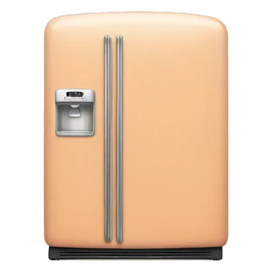 Realistic peach color vintage fridge sticker