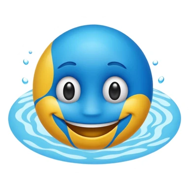 blue emojis fir swimming pool sticker