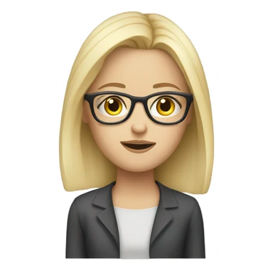 Blonde girl in glasses who’s sick sticker