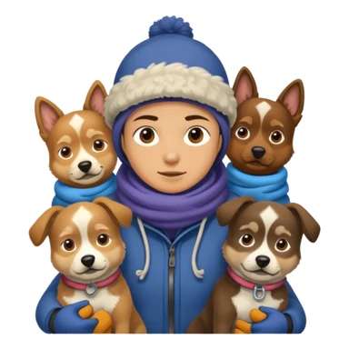 MUSHER WITH DOGS sticker