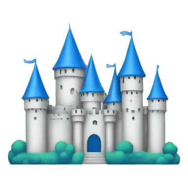 minimalist princess castle blue sticker