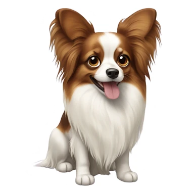 Papillon dog  sticker