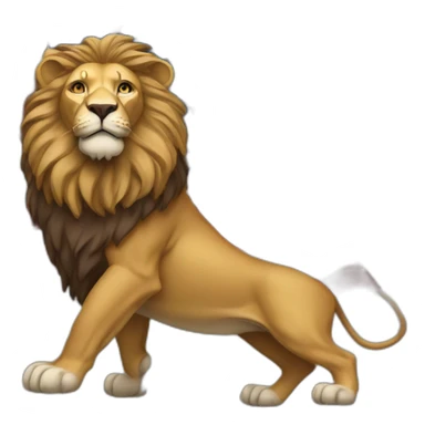 Obama on a lion with American flag sticker