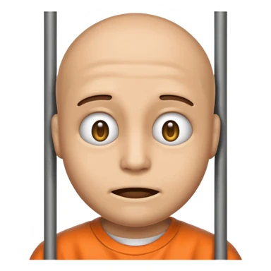 entsetztes Emoji im Gefängnis sticker