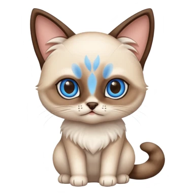 chibi siamese cat  sticker