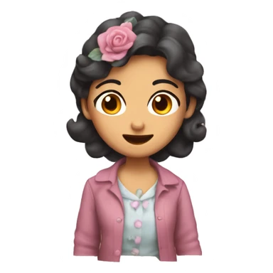 Moño rosita pastel  sticker