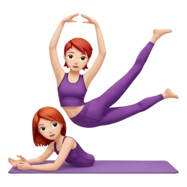 Pilates + red hair + white girl sticker
