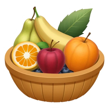 generate an image for fruits basket without handel sticker