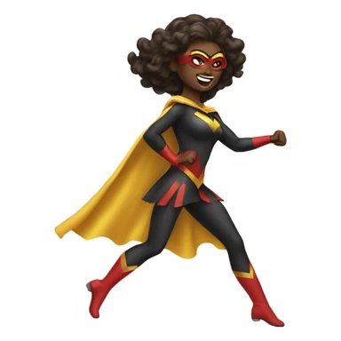 Female Super hero dancing  sticker