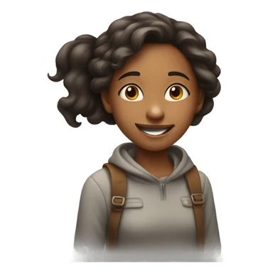 girl farting heavily sticker