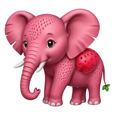 Hazme un elefante con piel de fresa sticker