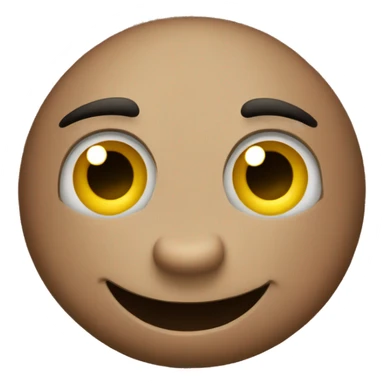 Happy Face color marron sticker