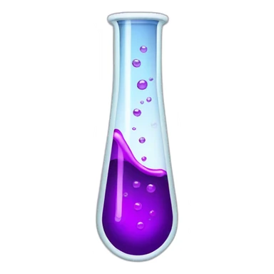 test tube with purple liquid sticker