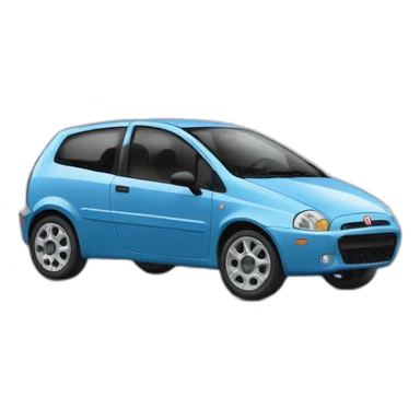 fiat punto like in the cars movie with eyes sticker