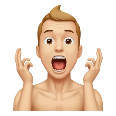 guy holding his neck and screaming  sticker