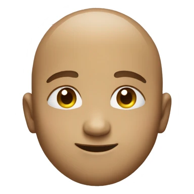 Round little face smiling slyly sticker