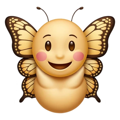 Smiley emoji has butterflies in stomach sticker