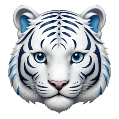 White tiger blue eyes sticker