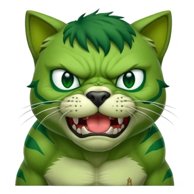 Hulk dog mixed with cat sticker