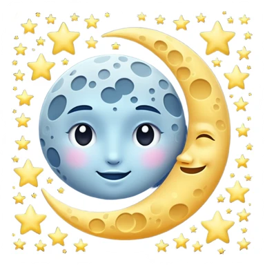 
esta noche solo las lula y estrellas sin fondo sticker