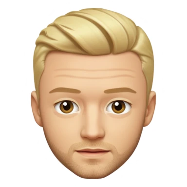 Justin Timberlake with blonde hair sticker