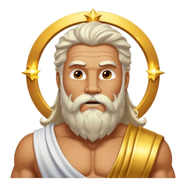 zeus and his glory behind him sticker