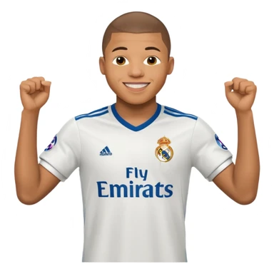 Mbappe celebration for Real Madrid sticker