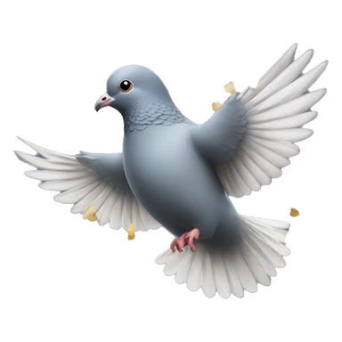 A pigeon throwing confetti  sticker