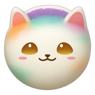 rainbow rice cake mochi cat sticker