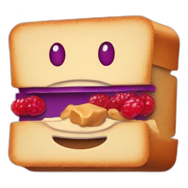 VHS player with peanut butter and jelly sandwich in it sticker