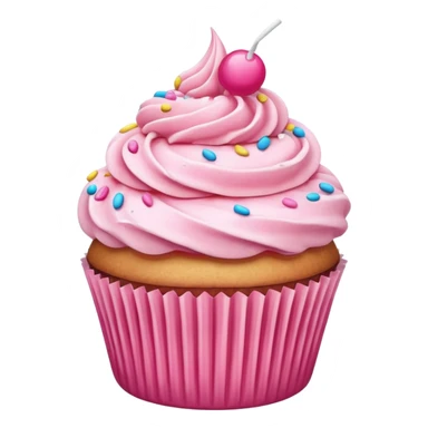 Cupcake with pink icing sticker