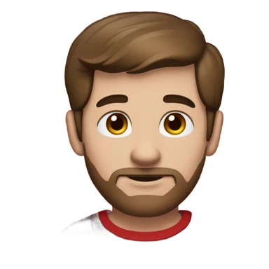 Man with brown hair and brown eyes wearing red and black buffalo plaid pjs. White skin. sticker