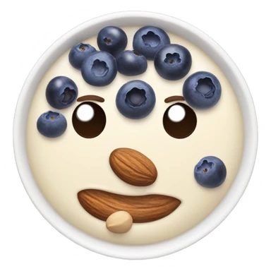 Porridge with blueberries and nuts sticker