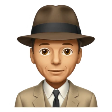 frank sinatra hat sticker