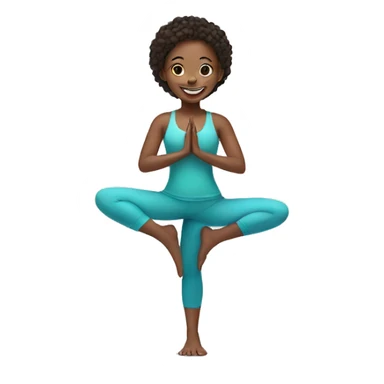 smiling girl in yoga outfit sticker