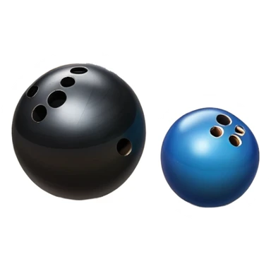 A bowling ball rolling down the lane towards a set of pins, with the pins poised to fall. The scene is set in a bowling alley with bright lights and a polished wooden floor, capturing the excitement and precision of the sport. sticker