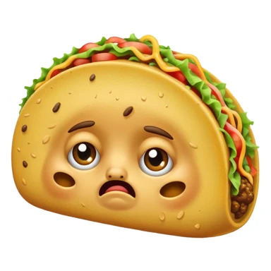 Very sad crying tacos sticker