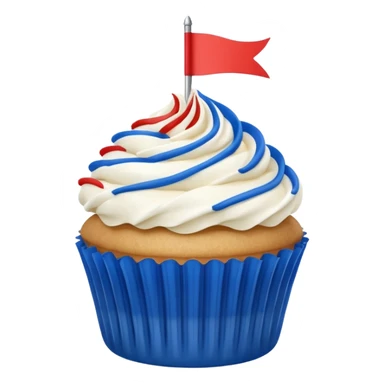 4th of july cupcake flag sticker