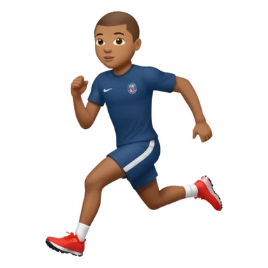 Mbappe running fast sticker