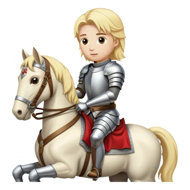 Blonde knight on a horse  sticker
