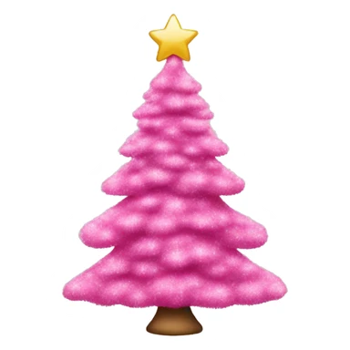 A pink Christmas tree sticker
