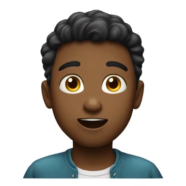 Boy telling someon something sticker