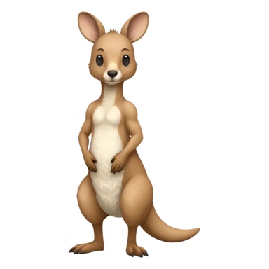 Plain white kangaroo with nothing on the kangaroo sticker