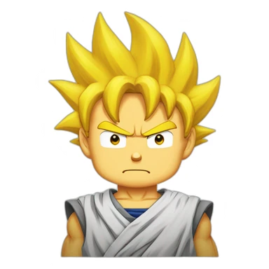 Goku super sayan style simpson sticker