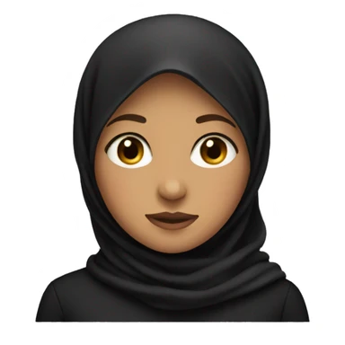 A girl wearing hijab wearing black sweater sticker
