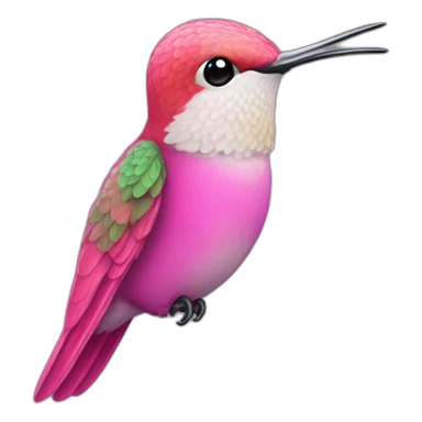 Hummingbird with long pink eyelashes sticker