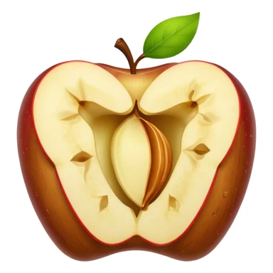 Apple core sticker